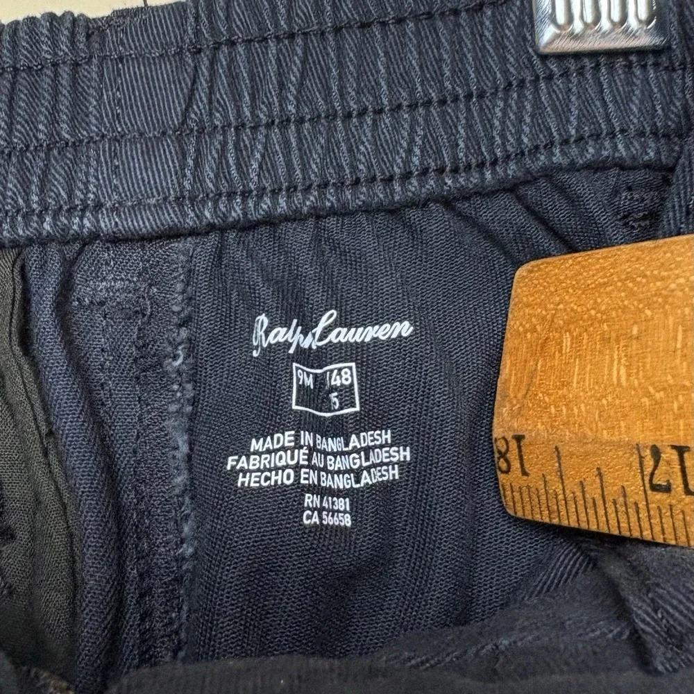 Ralph Lauren Navy Blue Chino Dress Pants Baby Boy Sz 9 Months Polo Pony Logo